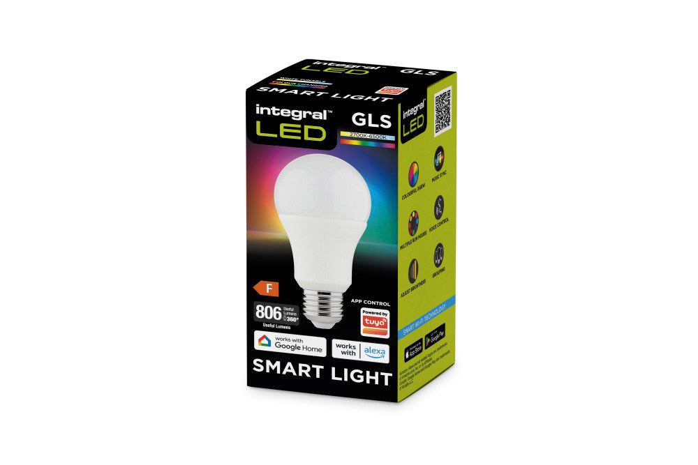 SMART GLS BULB E27 806LM 8.5W RGBW 2700K to 6500K TUYA CONTROL 220 BEAM FROSTED INTEGRAL - ILGLSE27DL176