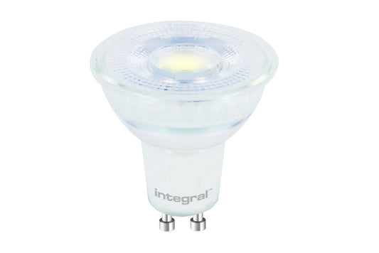 GLASS GU10 5 PACK 450LM 5.6W 4000K DIMMABLE 36 BEAM INTEGRAL - ILGU10DE087-5