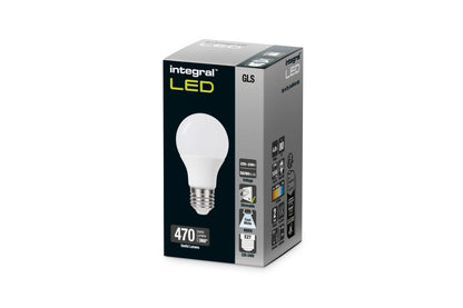 GLS BULB E27 470LM 4.8W 4000K DIMMABLE 240 BEAM FROSTED INTEGRAL - ILGLSE27DE159