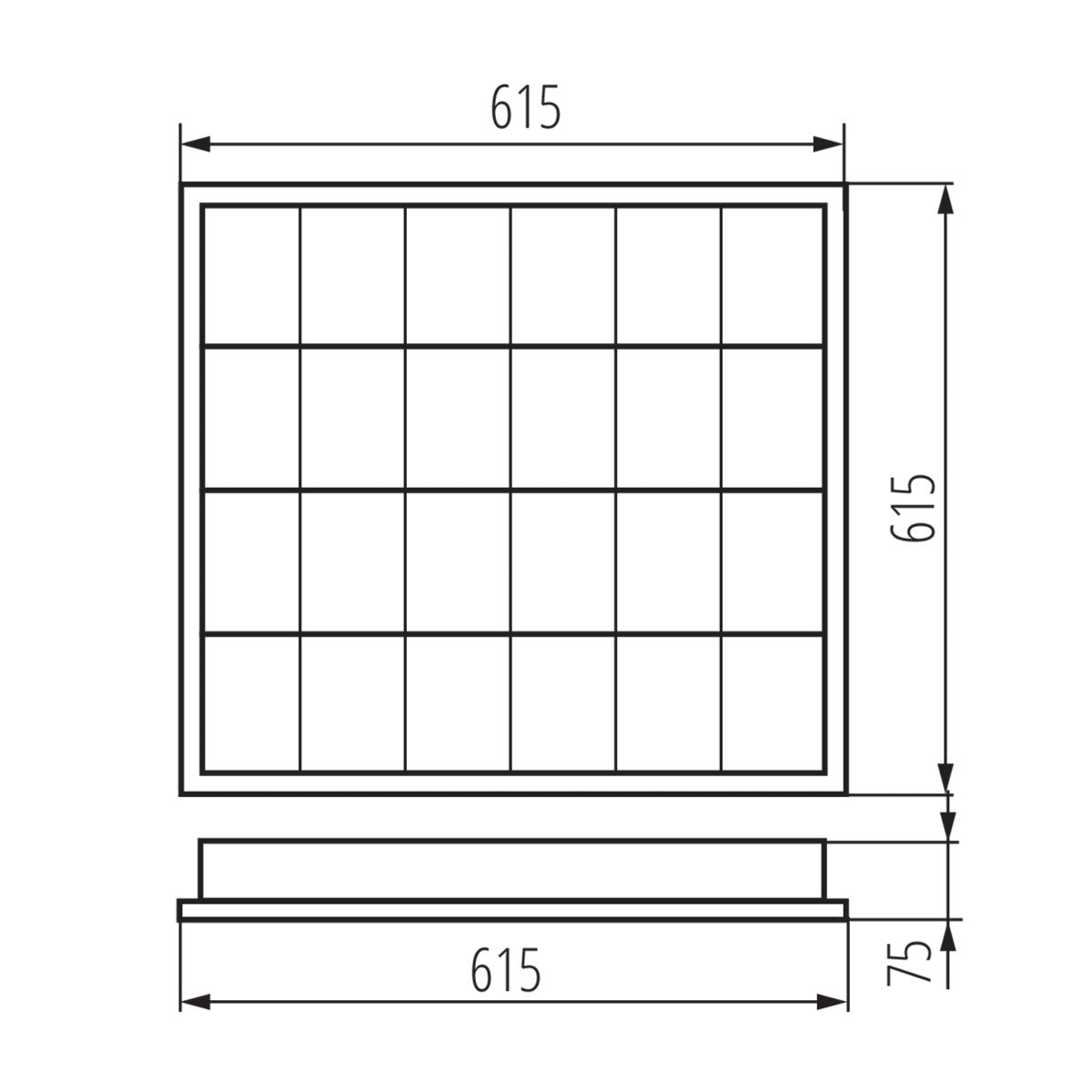 Ceiling louver fitting NOTUS