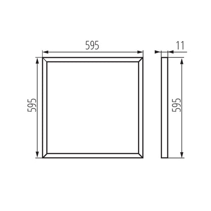 Flush-mounted LED panel without power supply included BRAVO PU P