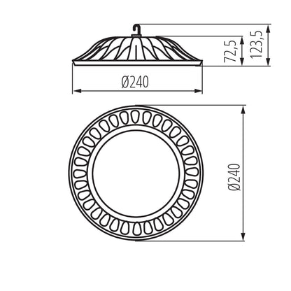 High-bay LED light fitting HIBO LED N