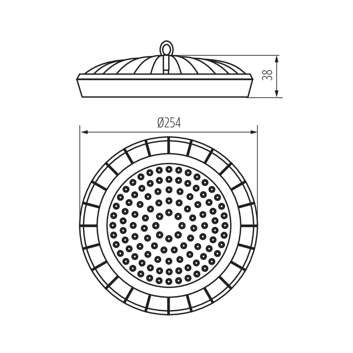 High-bay LED light fitting HB UFO LED