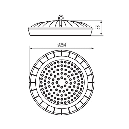 High-bay LED light fitting HB UFO LED