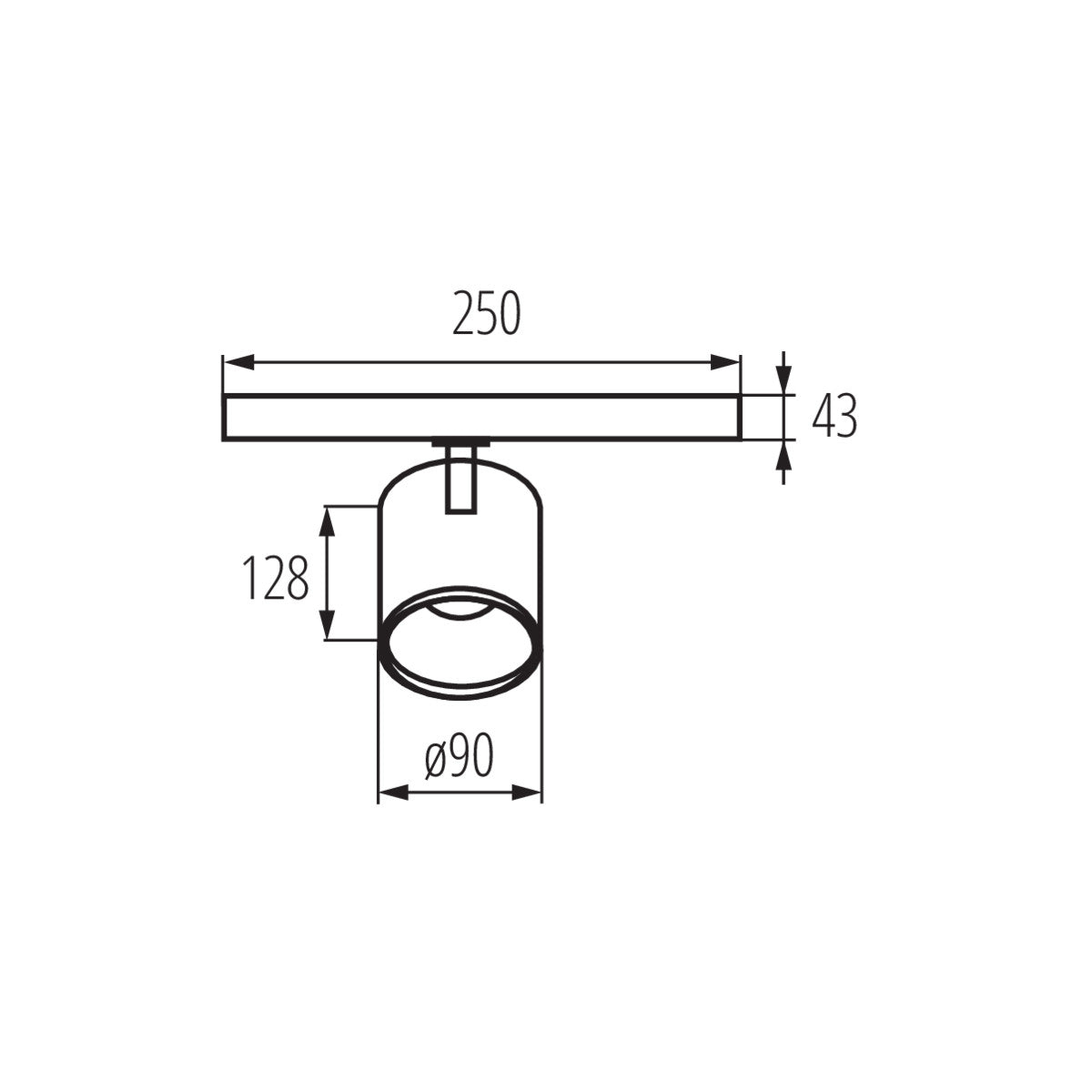 Rail-mounted projector ACORD ATL1