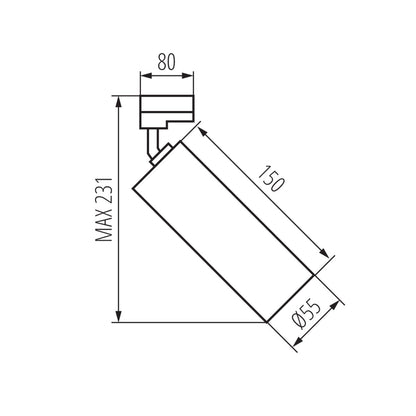 Rail-mounted projector ACORD ATL2 GU10