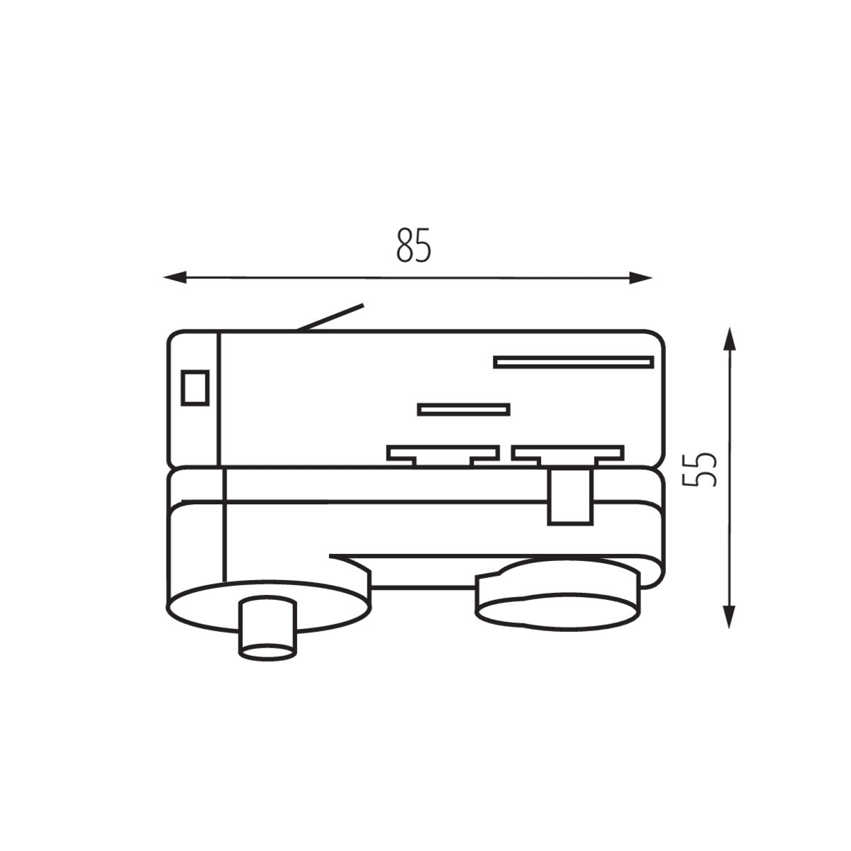 Accessory for electrical supply track systems TEAR N PADAPTOR