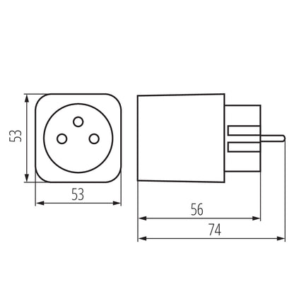 Socket adaptor KANLUX SMART