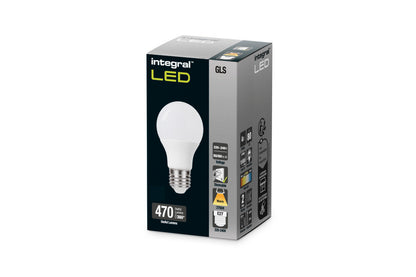 GLS BULB E27 470LM 4W 2700K DIMMABLE 240 BEAM FROSTED INTEGRAL - ILGLSE27DC019