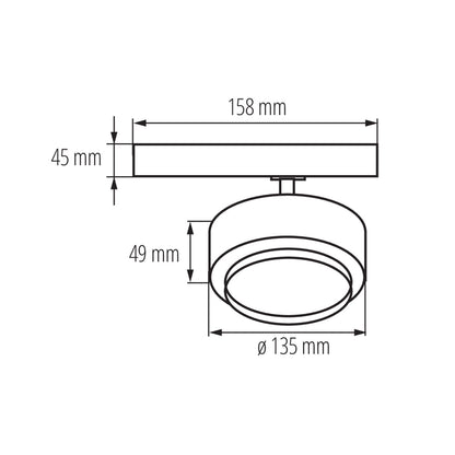 Rail-mounted projector BTL LED