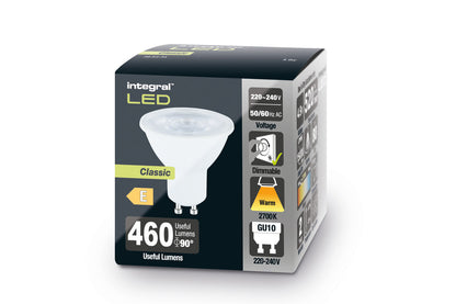 CLASSIC GU10 BULB 520LM 4.9W 2700K DIMMABLE 55 BEAM INTEGRAL - ILGU10DC100