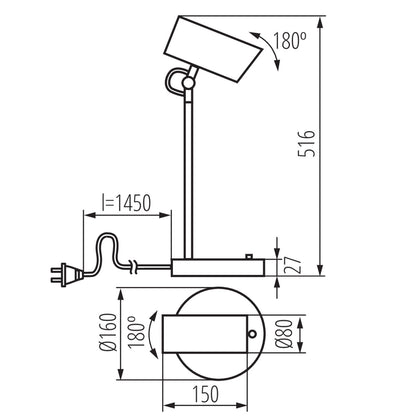 Table lamp AGZAR E14