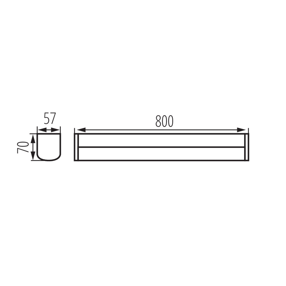 LED wall mounted fitting AKVO IP44 S