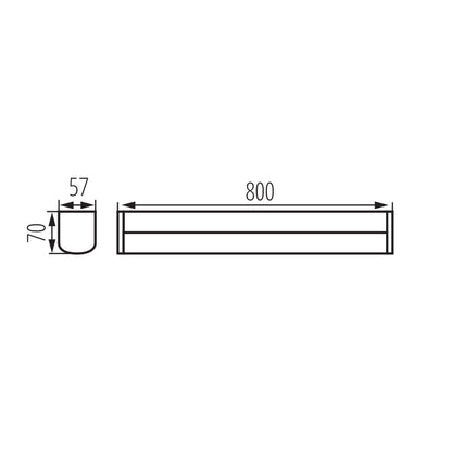 LED wall mounted fitting AKVO IP44 S