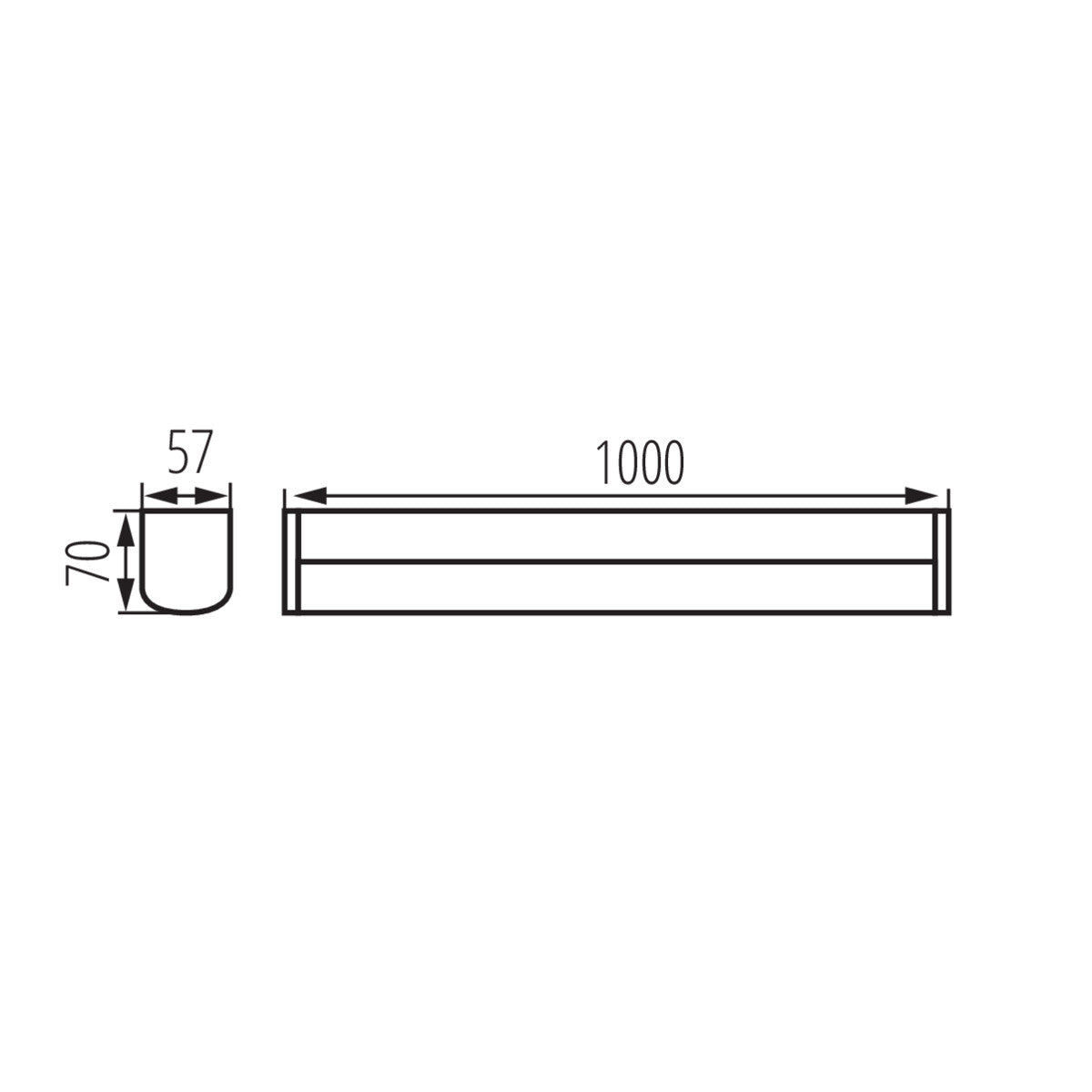 LED wall mounted fitting AKVO IP44 S