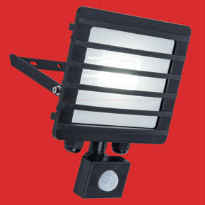 Floodlight, TEC20 PIR LED 5000K IP54, c/w Louvre