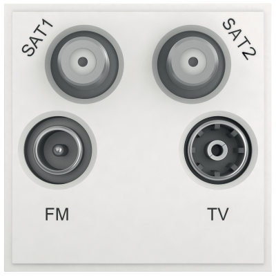 Euro Media - Socket, SAT1/SAT2/TV/Radio Triplexer