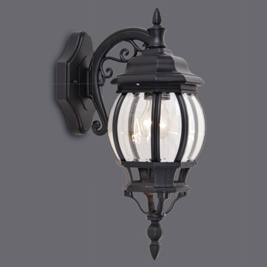 Lantern, Corniche Wall Lantern IP44, c/w Clear Glass Diffuser