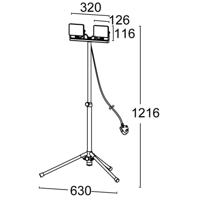 Worklight, Colossus Tripod LED 5000K IP65