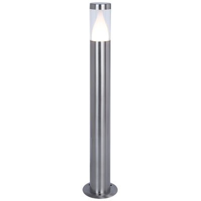 Bollard, Virgo 3000K LED Post IP44, c/w Clear Polycarbonate Diffuser