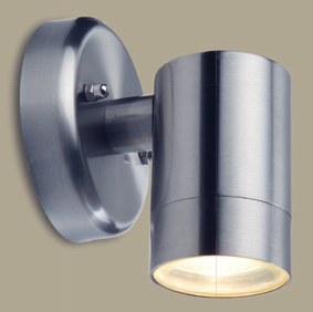 Wall Light, Rado Up/Down Wall IP44, No Lamp c/w Clear Glass Diffuser