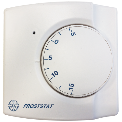 Thermostat, Room Analogue IP20, Bimetallic Type SPST Frost