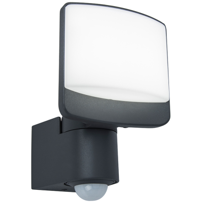 Wall Light, Sunshine LED Wall PIR 5000K IP44, c/w Opal Polycarbonate Diffuser