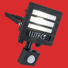 Floodlight, TEC10 PIR LED 5000K IP54, c/w Louvre