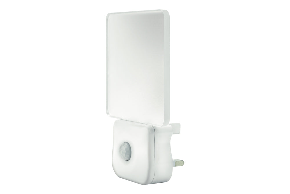 MOTION SENSOR NIGHT LIGHT UK PLUG WHITE INTEGRAL - ILNLMS-CL-UK