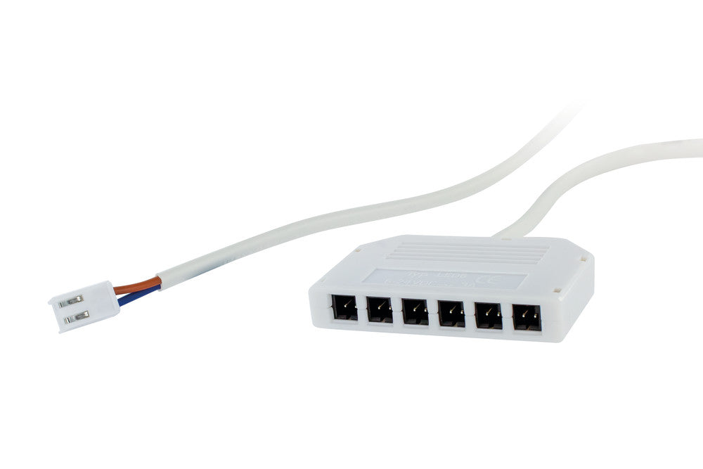 12V CHANNEL SPLITTER 6 PORTS 5A MAX OVERALL 2PIN 2.54MM 3A MAX PER PORT VH3.96 2PIN CLIP - ILDRAA124