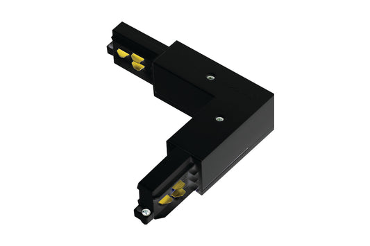 BLACK CORNER CONNECTOR FOR STANDARD-RECESSED-TRIMLESS STUCCHI 3 CIRCUIT 230V ONETRACK POLARITY INTERNAL EARTHING EXTERNAL - ILTRA013