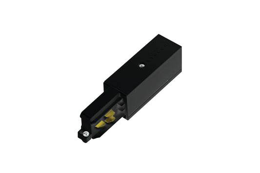 BLACK LIVE END FEED FOR STANDARD-RECESSED-TRIMLESS STUCCHI 3 CIRCUIT 230V ONETRACK POLARITY RIGHT EARTHING LEFT - ILTRA009