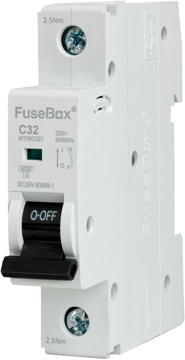 Fusebox 32A *C CURVE MCB 6kA 1P MT06C321