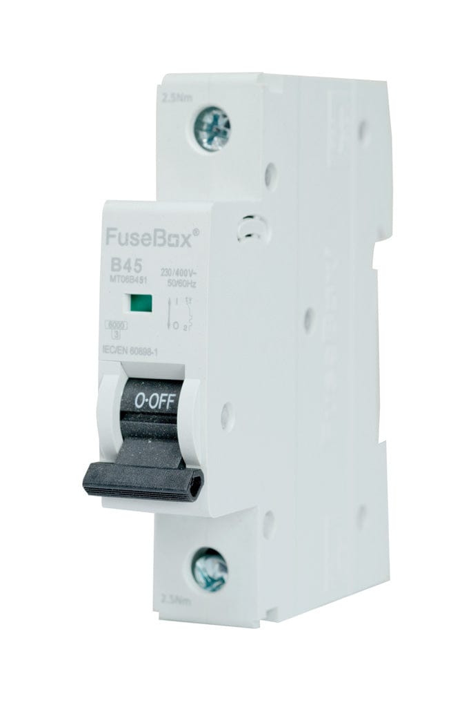 Fusebox 45A B CURVE MCB 6kA 1P MT06B451