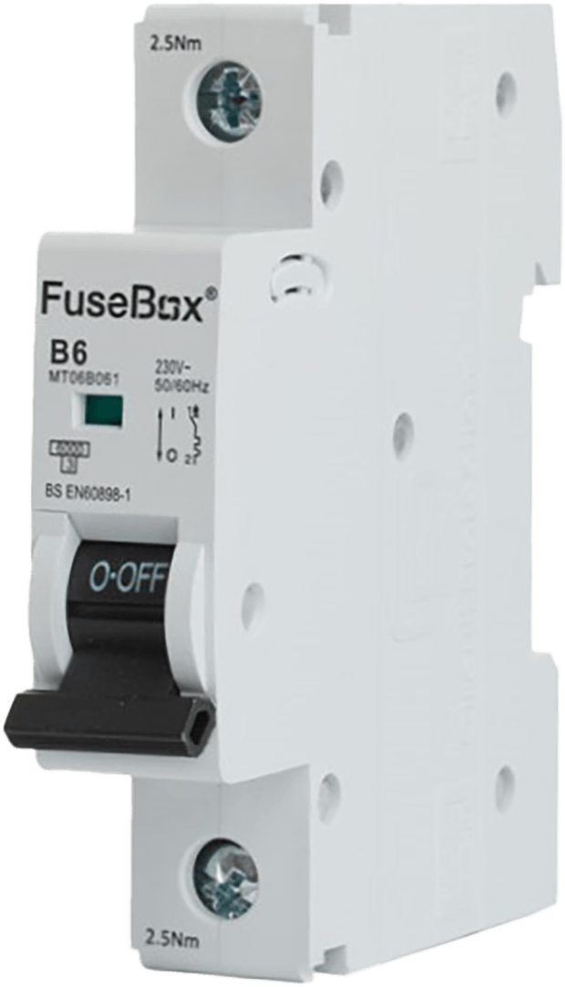 Fusebox 50A B CURVE MCB 6kA 1P MT06B501