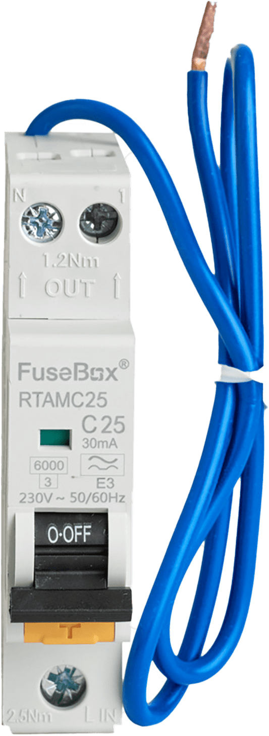 Fusebox *C25 MINI RCBO 6kA 1P+N (SW) 25A C TYPE A RTAMC25