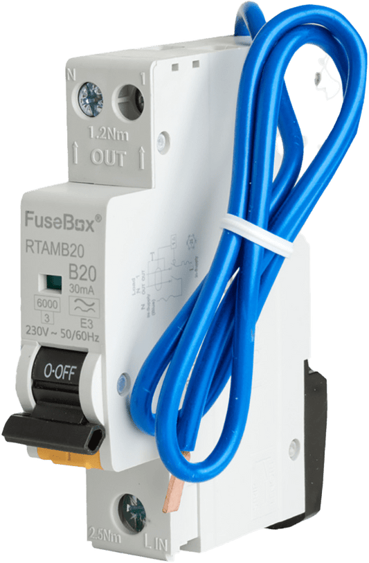 Fusebox MINI 20A B RCBO 1P+N (SW) 30mA 6kA TYPE A (Purchased in multiples of 10) RTAMB20