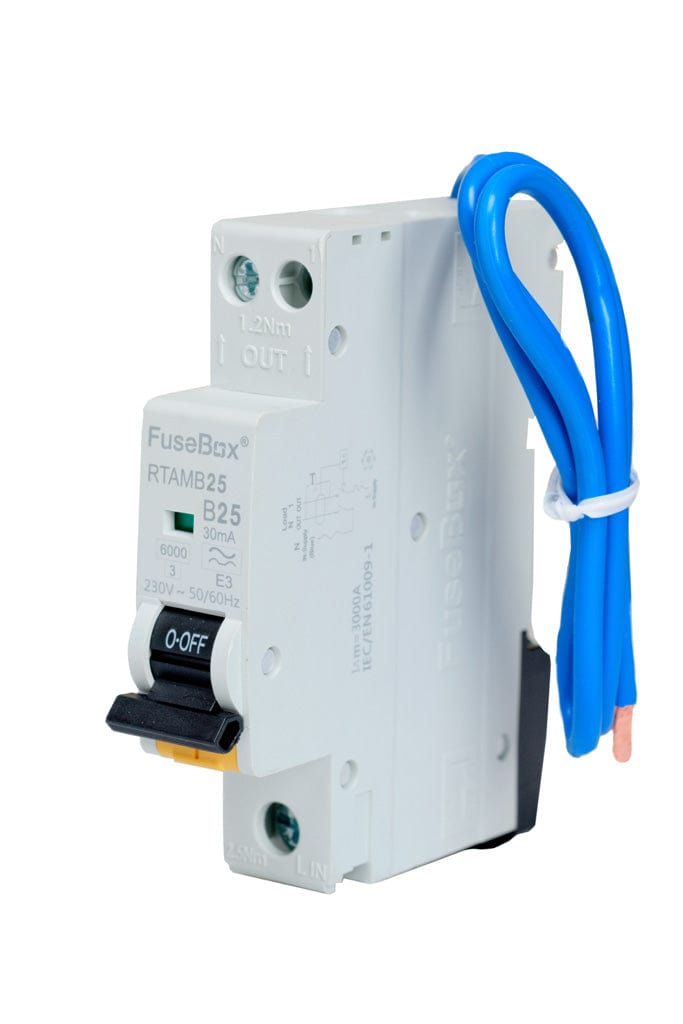 Fusebox MINI 25A B RCBO 1P+N (SW) 30mA 6kA TYPE A (Purchased in multiples of 10) RTAMB25