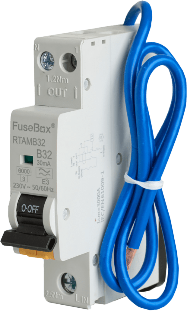 Fusebox MINI 32A B RCBO 1P+N (SW) 30mA 6kA TYPE A (Purchased in multiples of 10) RTAMB32