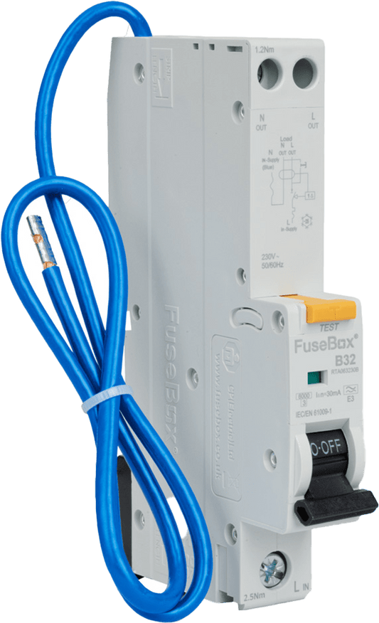 Fusebox TYPE A 32A 30mA B CURVE RCBO RTA063230B