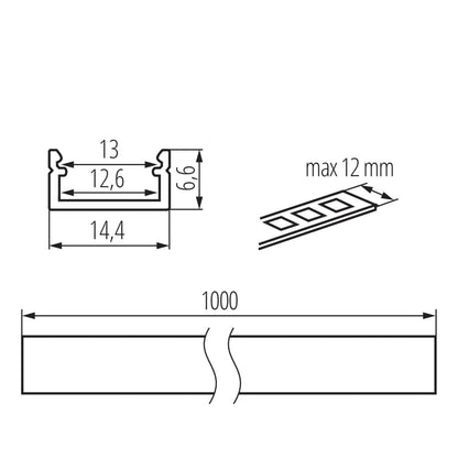 Kanlux Aluminium profile PROFILO J 26546