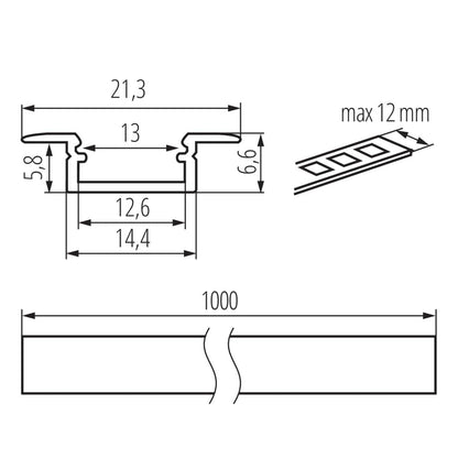 Kanlux Aluminium profile PROFILO K 26548