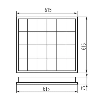 Kanlux Ceiling louver fitting NOTUS 19731