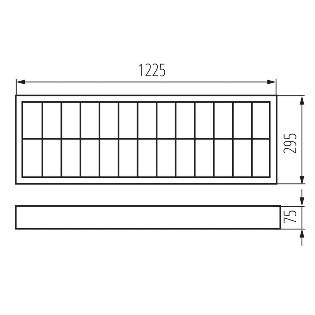 Kanlux Ceiling louver fitting NOTUS 19732