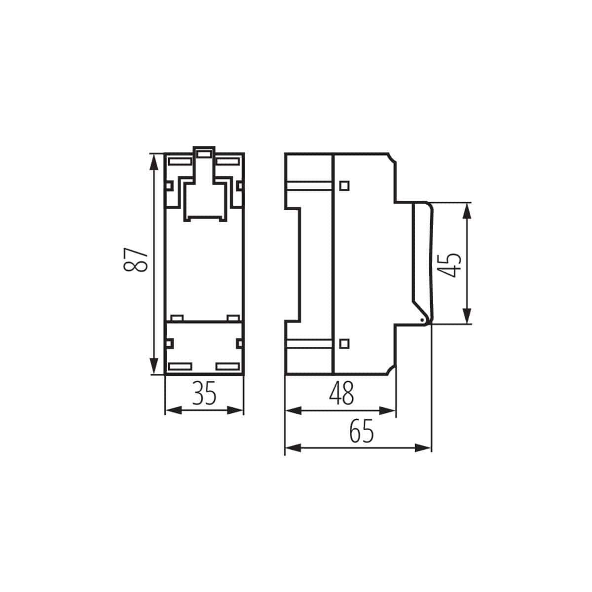 Kanlux Electronic control clock for TH35 rail JVT3 18721