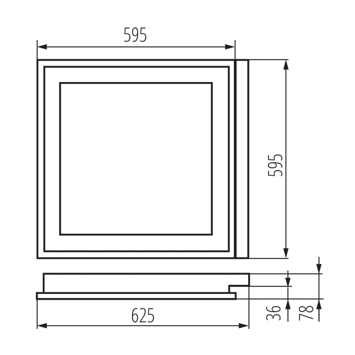 Kanlux Embedded louver fitting REGIS 4LED 19736