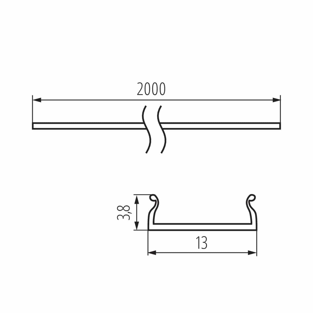 Kanlux Lampshade for aluminium profiles SHADE 26577