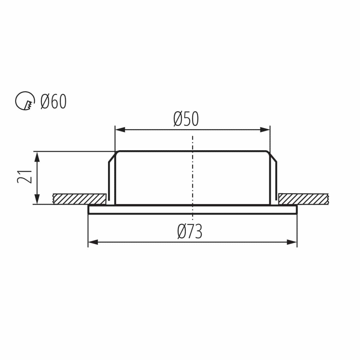 Kanlux LED spotlight fitting for furniture units GAVI LED 19761