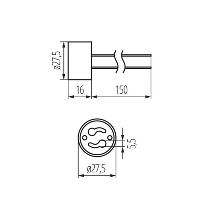 Kanlux Light source fitting HLDR-GZ10 402