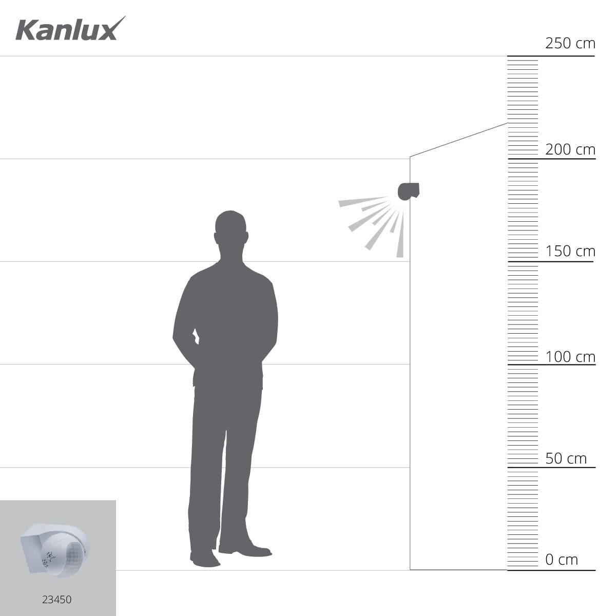 Kanlux PIR motion sensor ALER MINI 23450